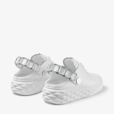 JIMMY CHOO Diamond Maxi Crystal
White Nappa Leather Slipper Trainers with Crystal Strap outlook
