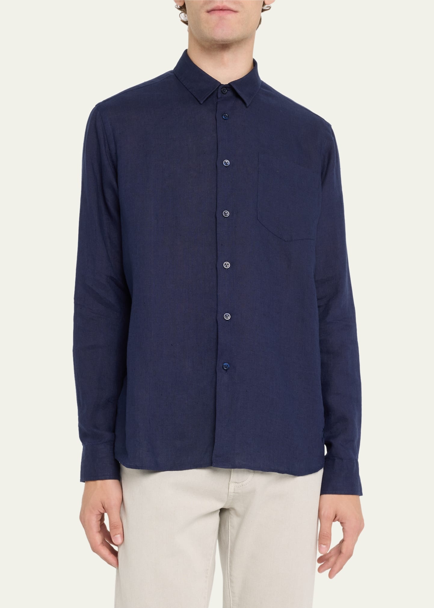 Caroubis Linen Pocket Sport Shirt - 4