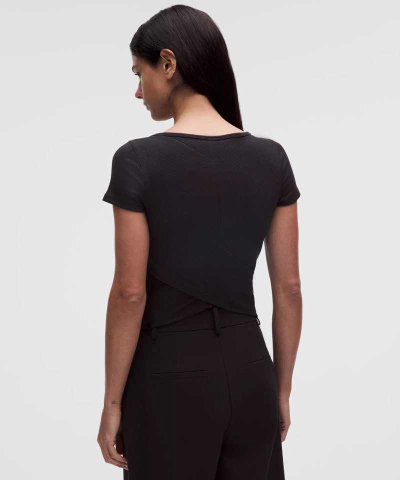 Hold Tight Micro-Rib Cross-Back T-Shirt 3