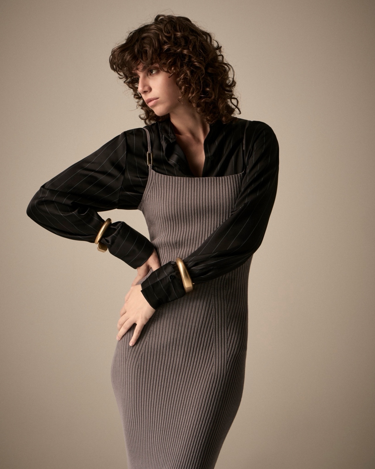 DAWN TO DUSK RIB-KNIT LONG DRESS - 6
