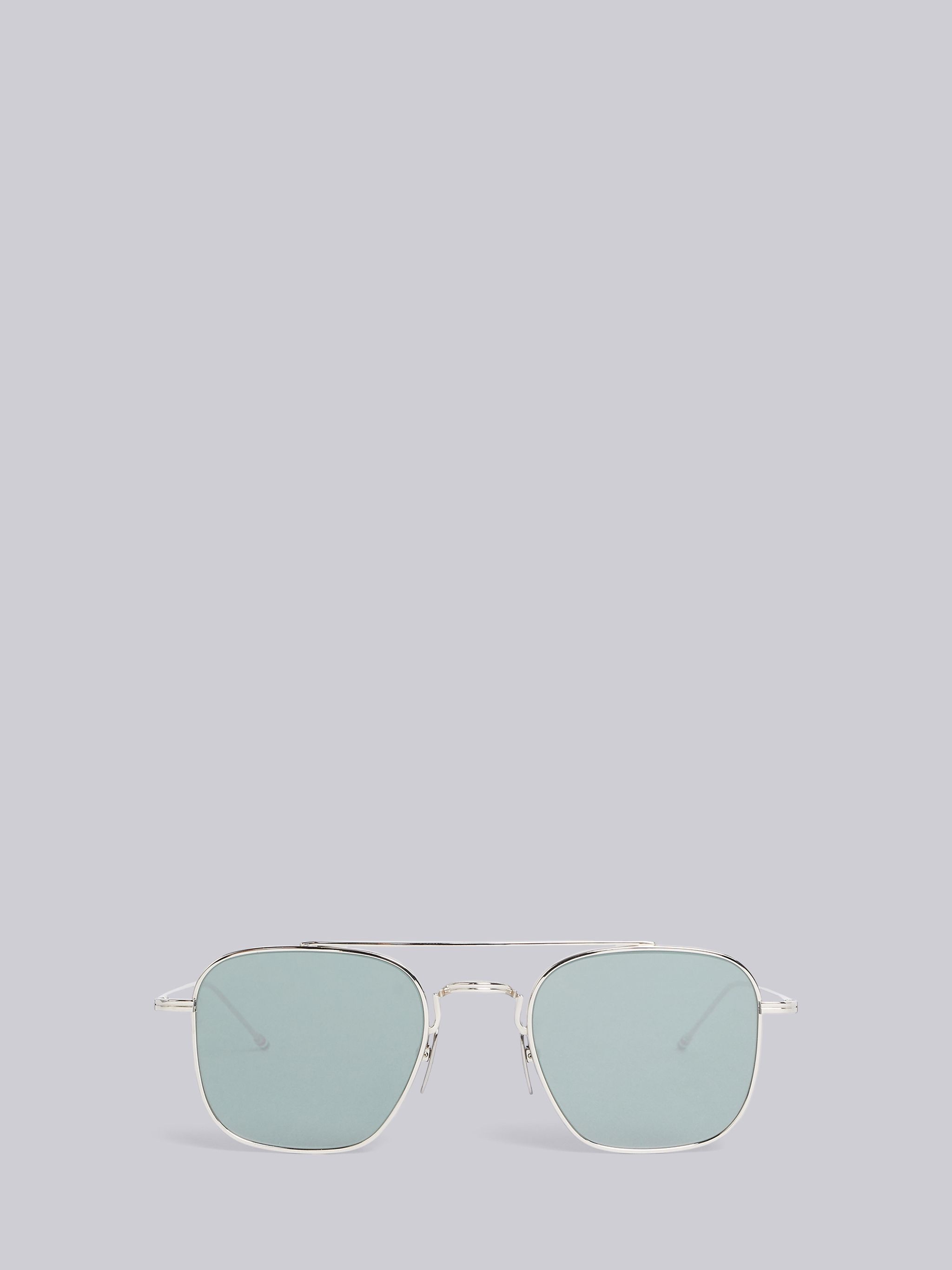 TB907 - Silver Squared Aviator Sunglasses - 1