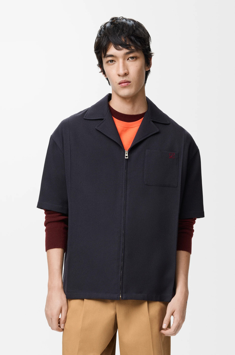 Short sleeve shirt in wool 3