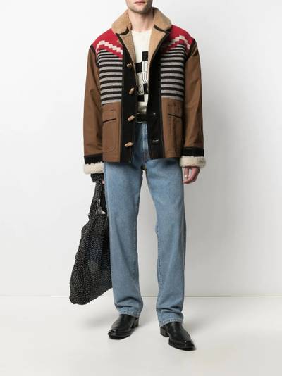 Diesel colour-block duffle coat outlook