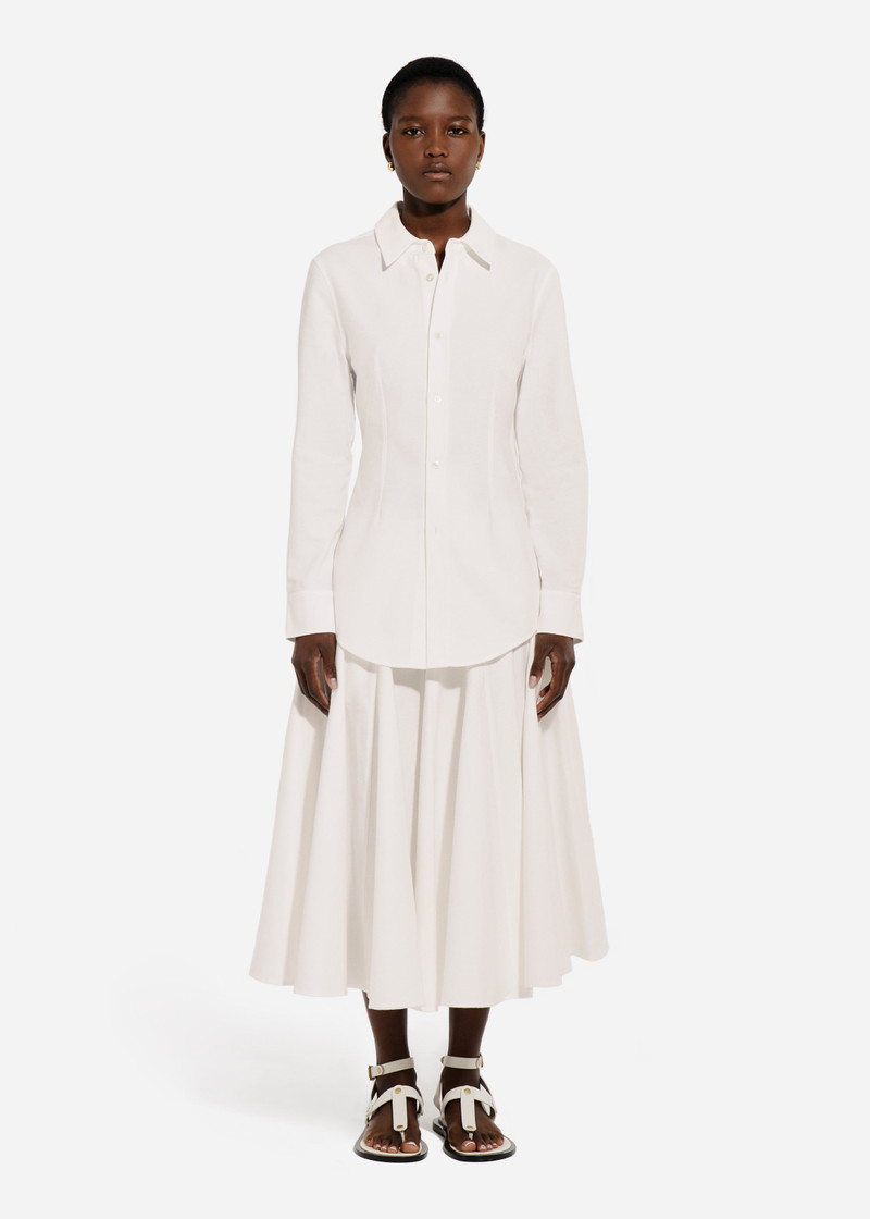 CO Fitted Button Down Shirt in Cotton Pique outlook