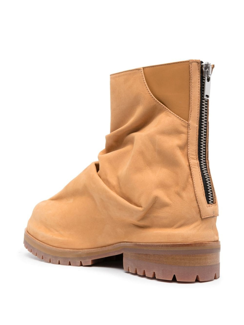 zipped leather ankle boots 3