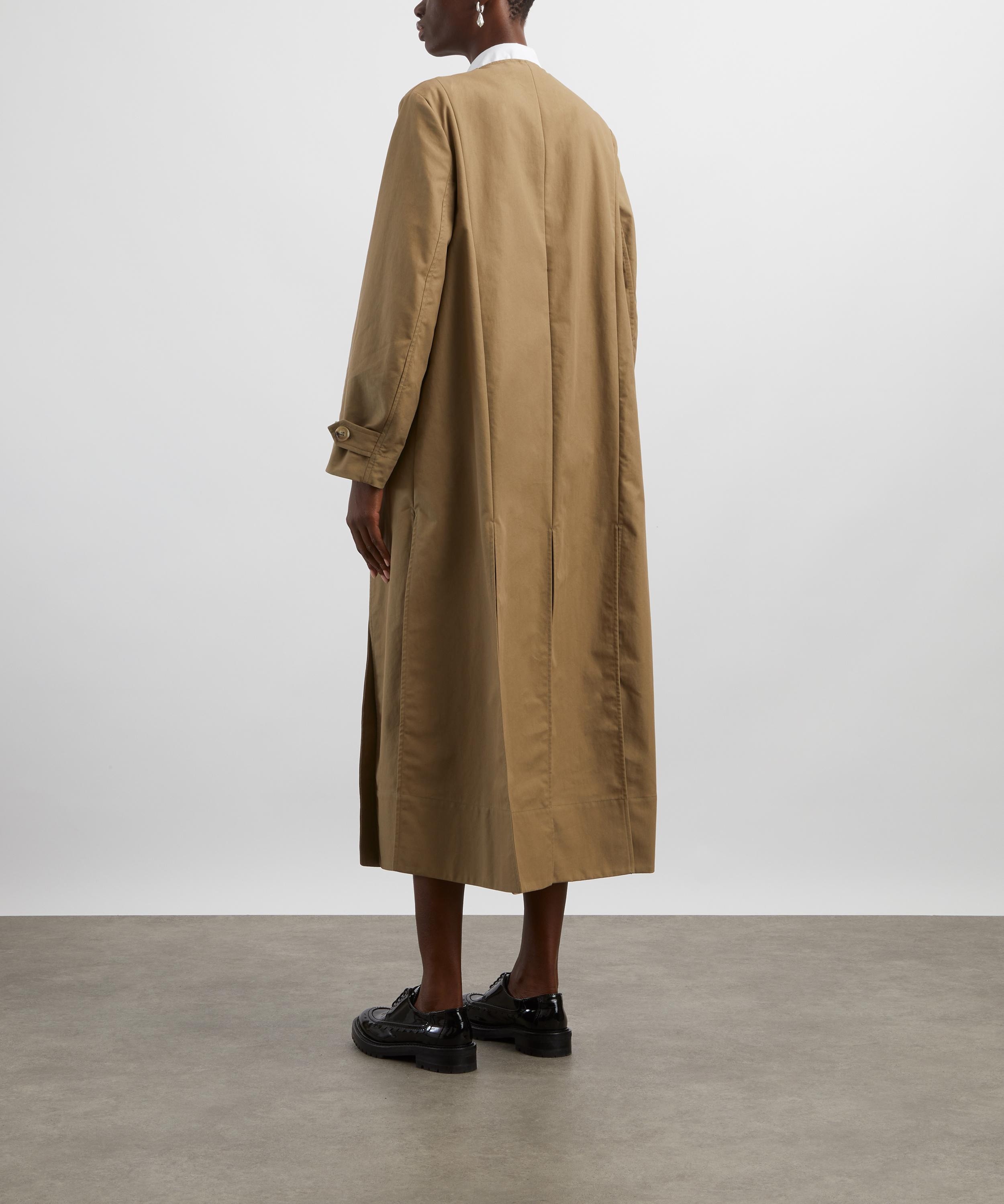 Long Multi Slit Trench Coat - 4