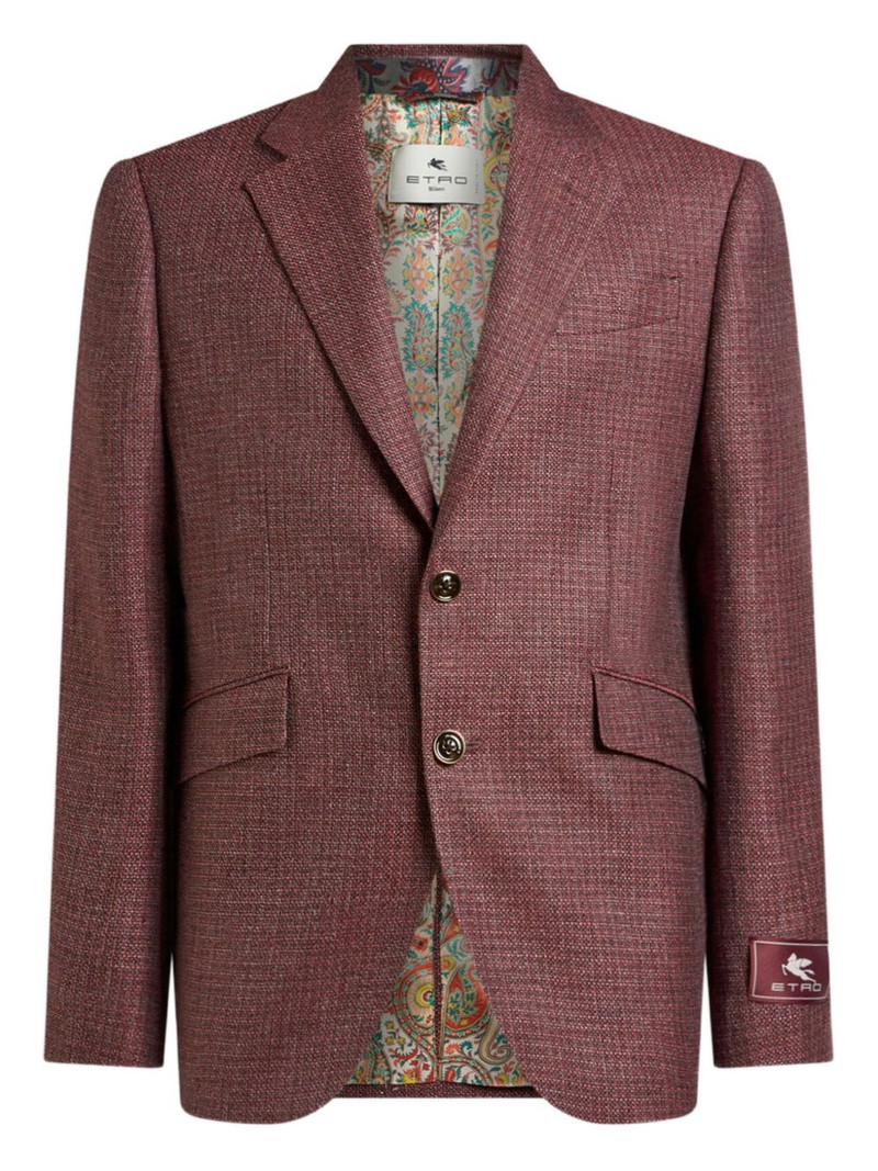 single-breasted mouliné blazer 1
