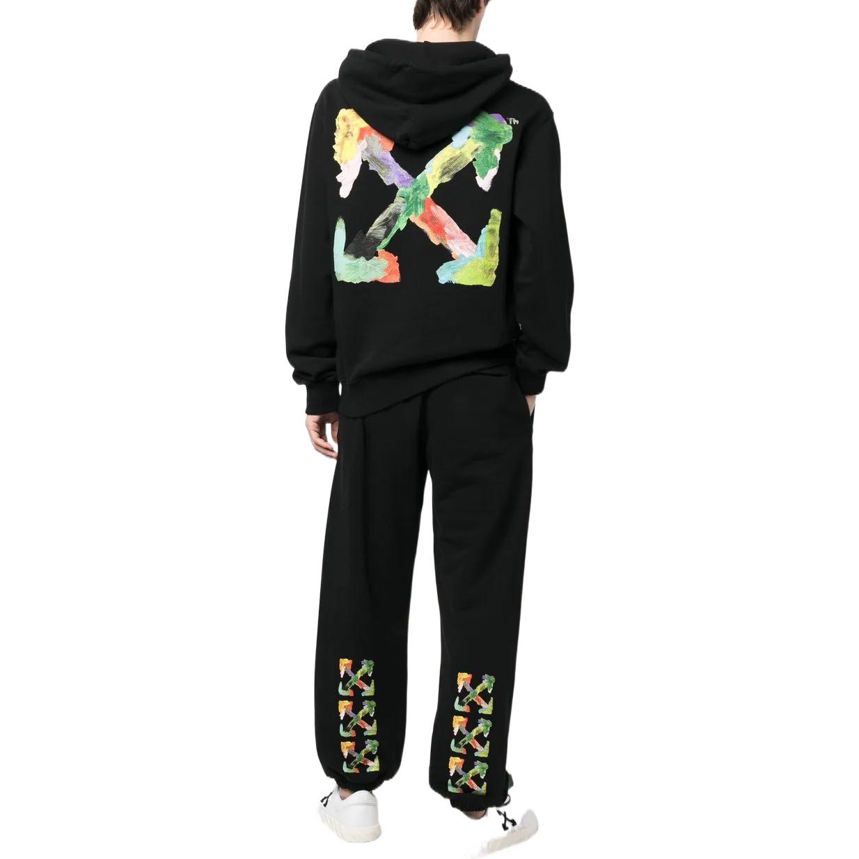 Off-White Brush Arrows Slim Skate Hoodie 'Black Multi-Color' OMBB097S23FLE0041084 - 4