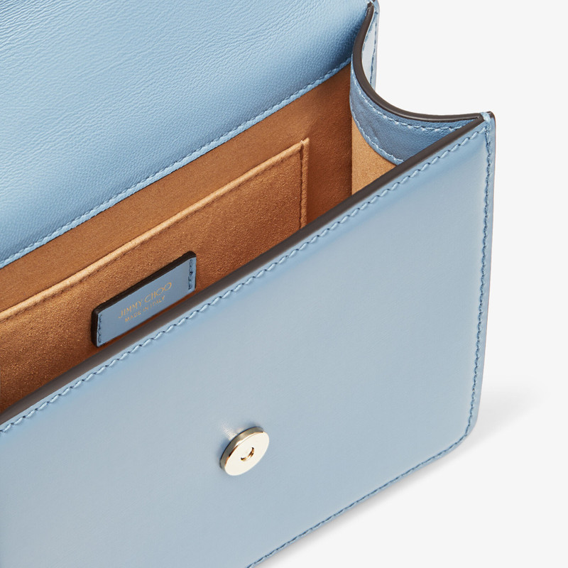 Varenne Quad XS
Smoky Blue Box Leather Shoulder Bag with Pearl Strap 4