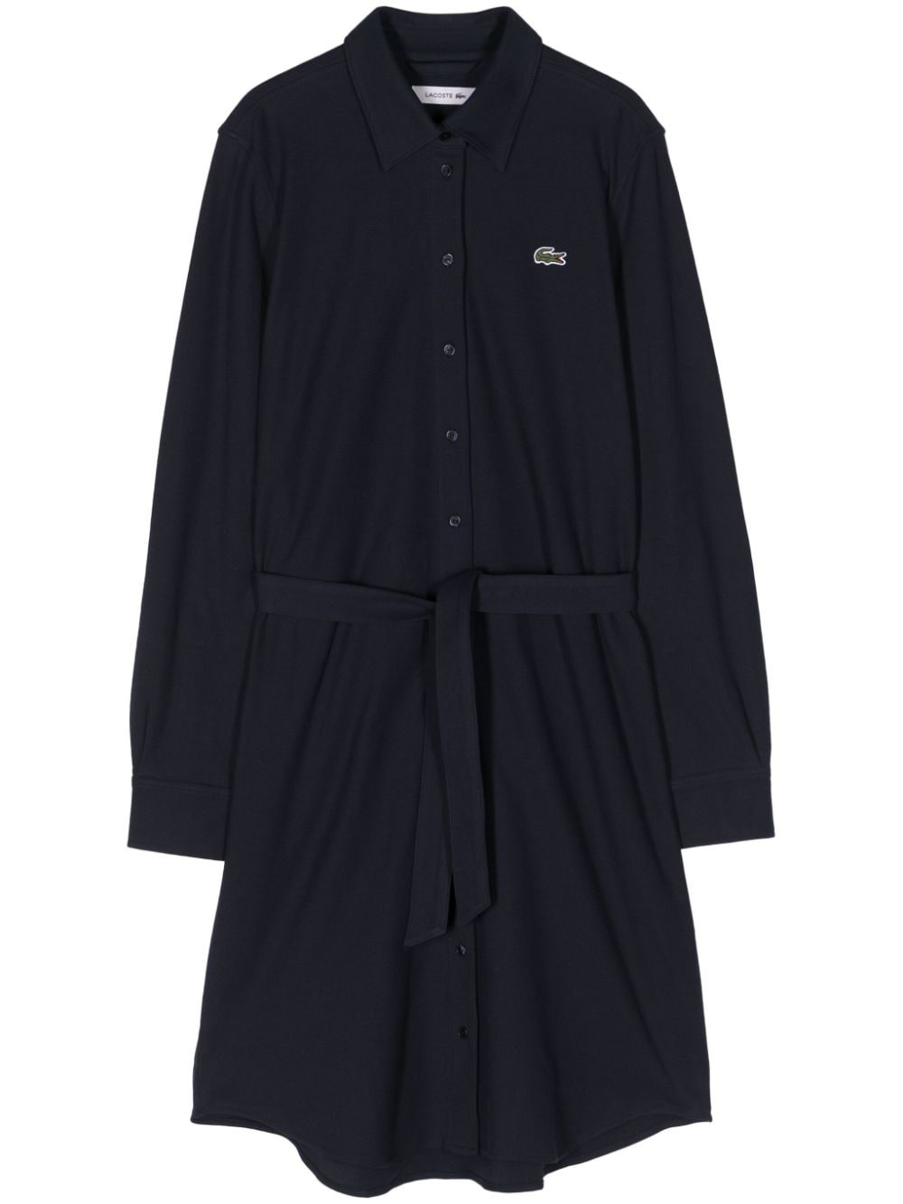logo-patch piquÃ© shirt minidress - 2