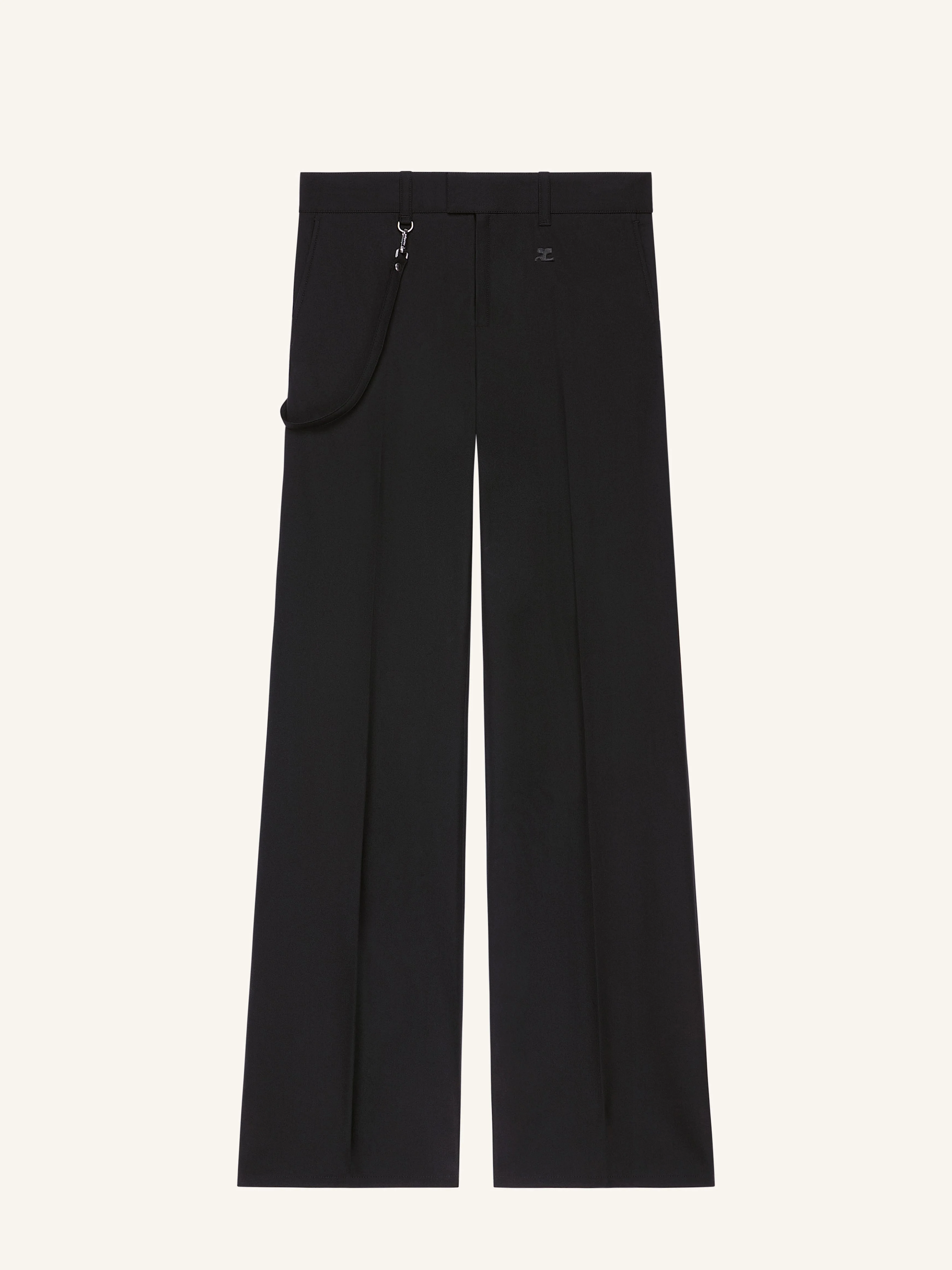 TAILORED TWILL FLARE PANTS - 1