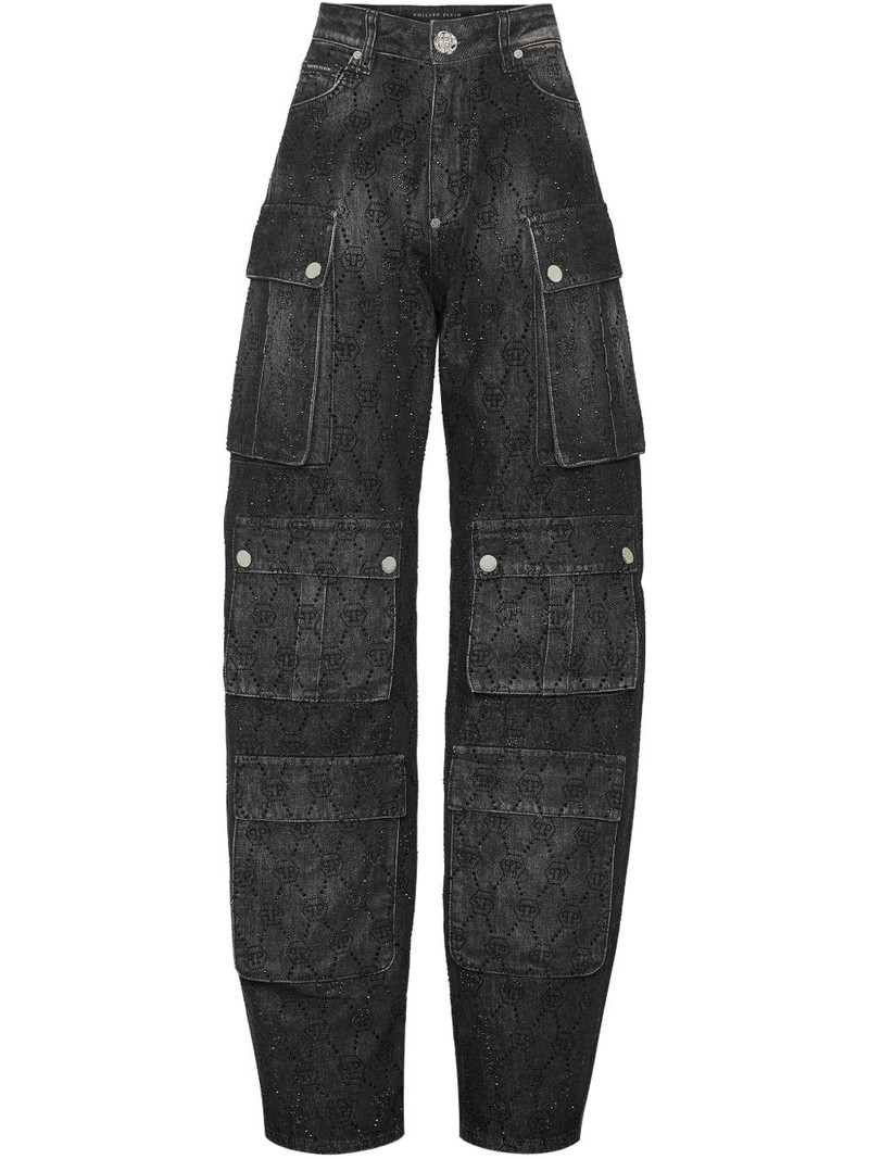 Cargo Monogram Strass jeans 1