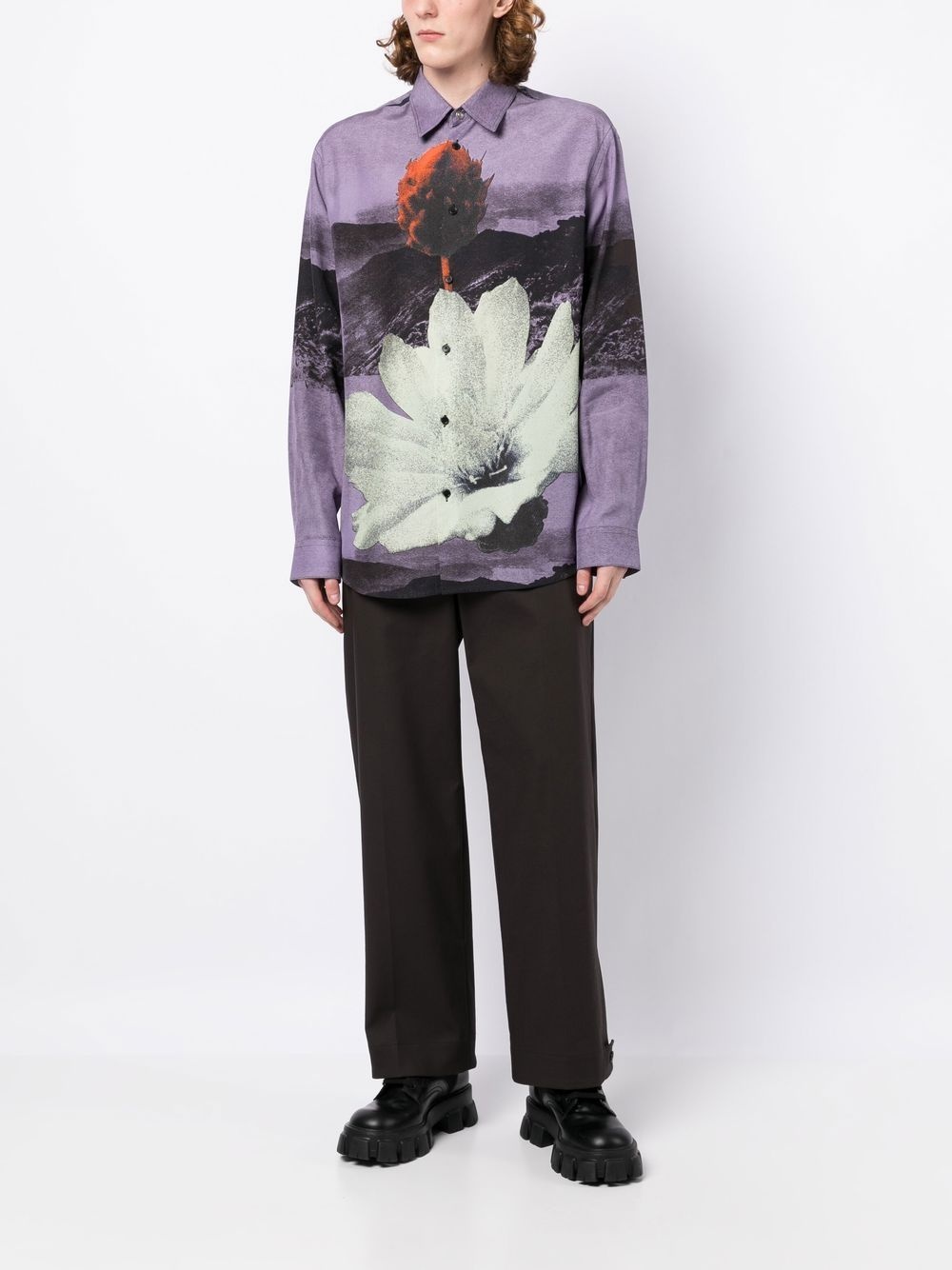 graphic-print button-up shirt - 2