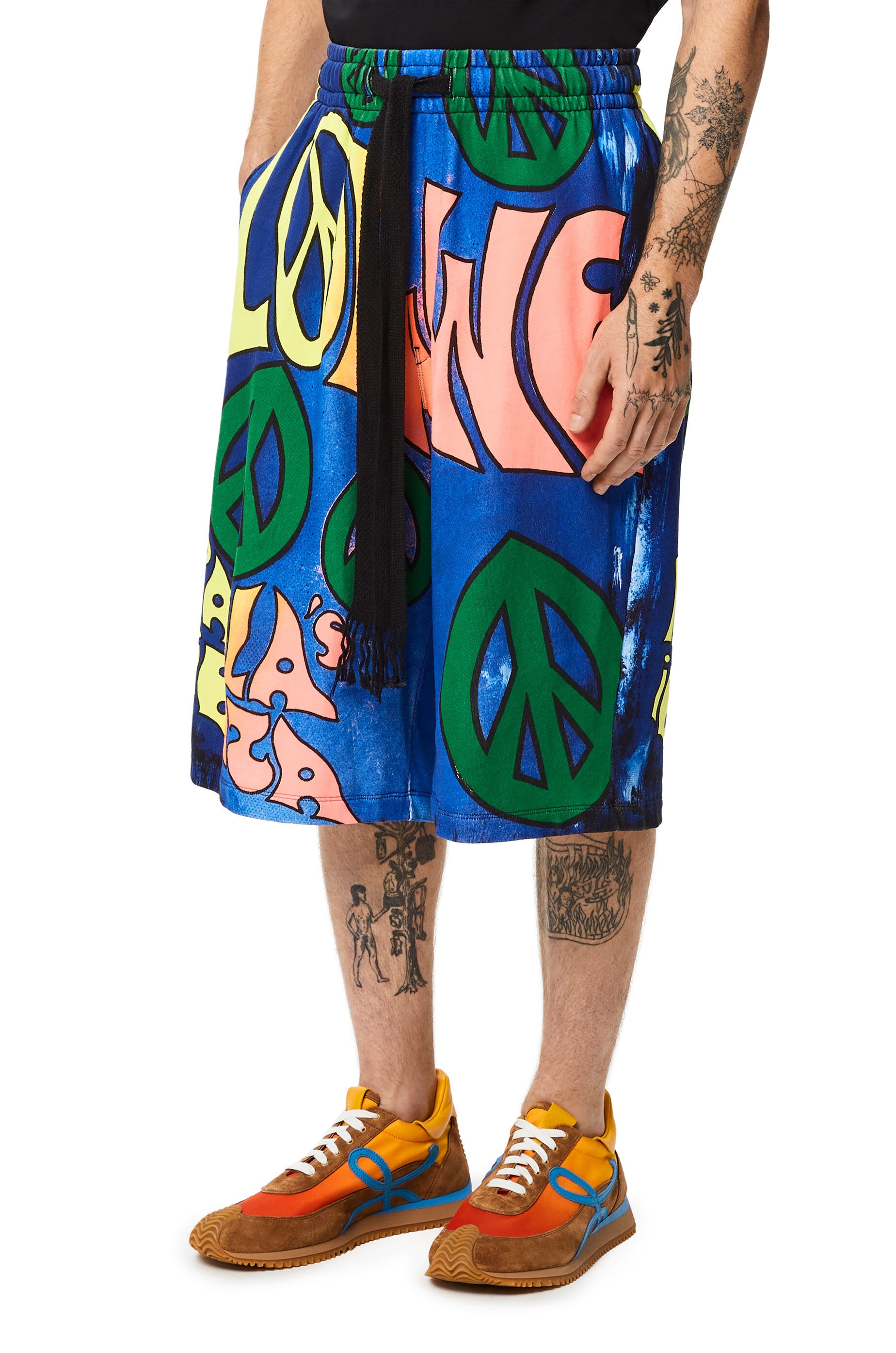 Paula's peace print shorts in cotton - 3