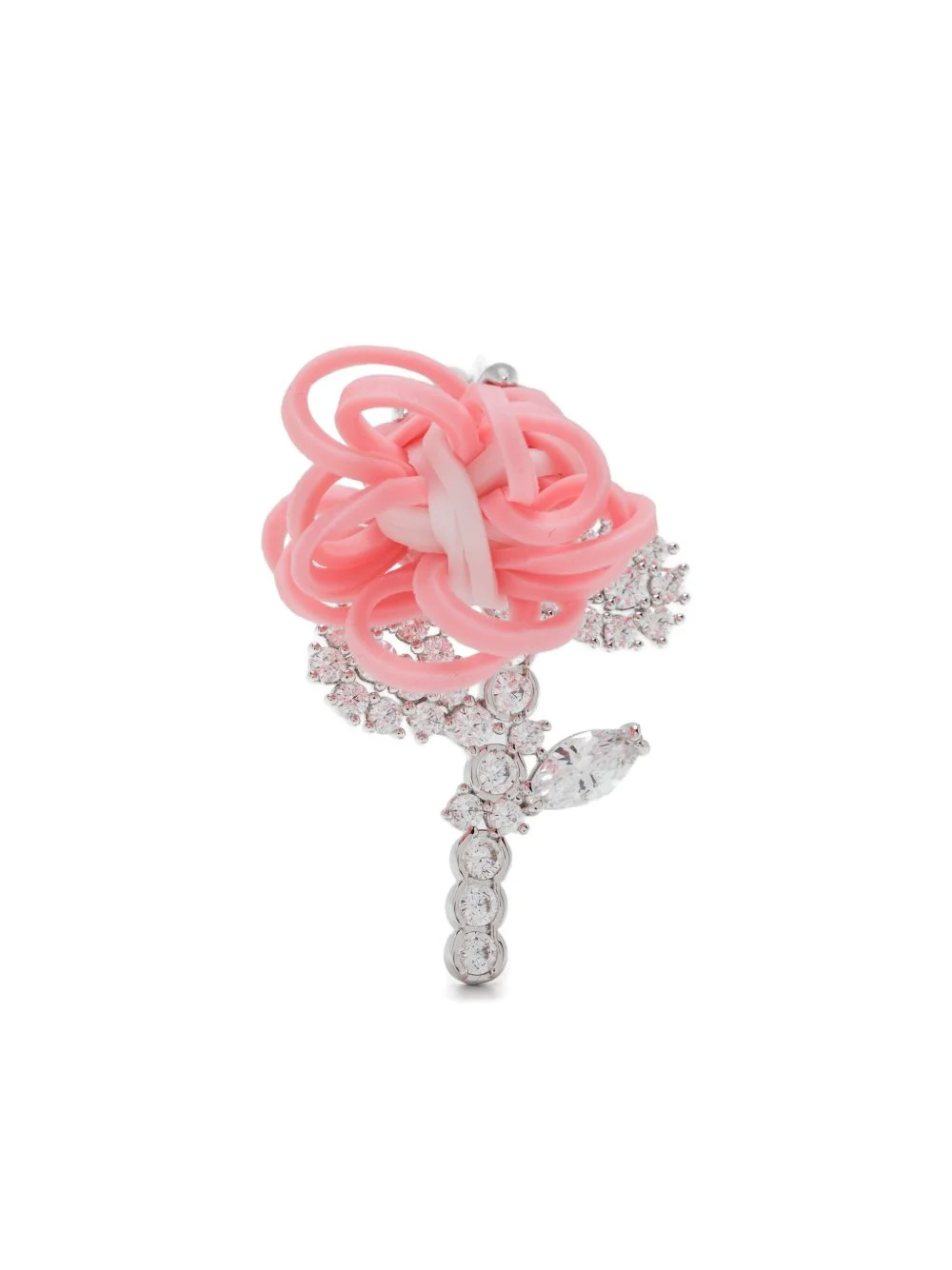 rubber-band-flower earring - 1