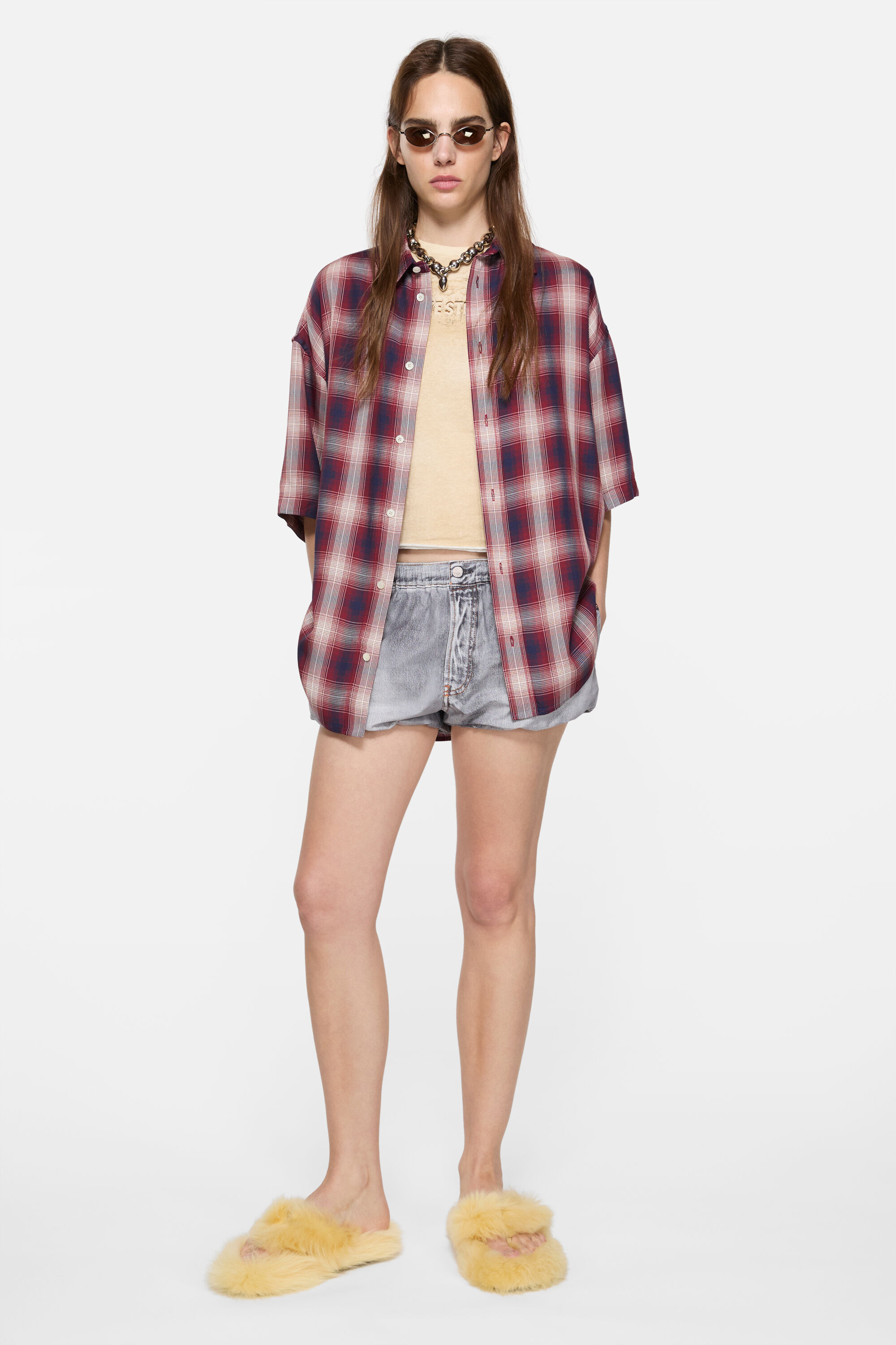 Button-up shirt - Red/blue - 2