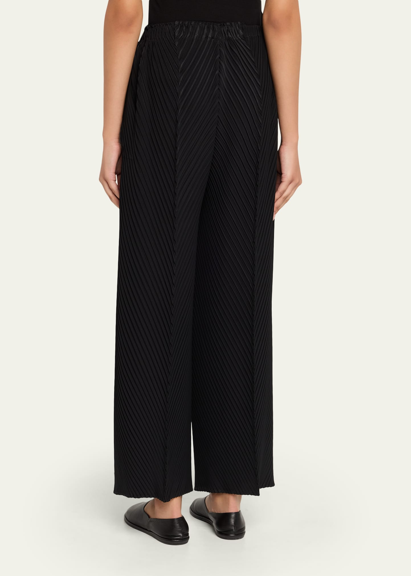 Soft Fold Pleats Straight-Leg Trousers - 3