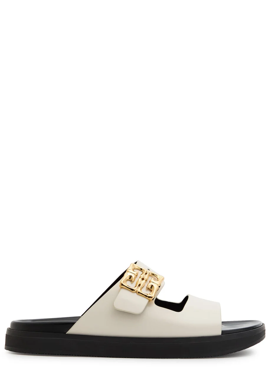 Givenchy 4G Liquid Dad Leather Sliders - 1