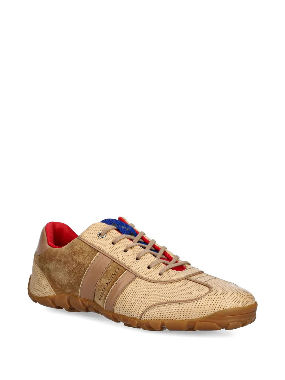leather lace-up sneakers - 2