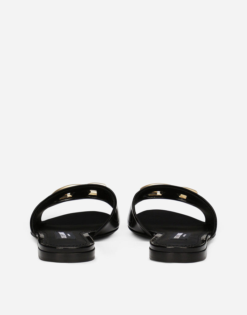 Dolce & Gabbana Polished calfskin sliders outlook