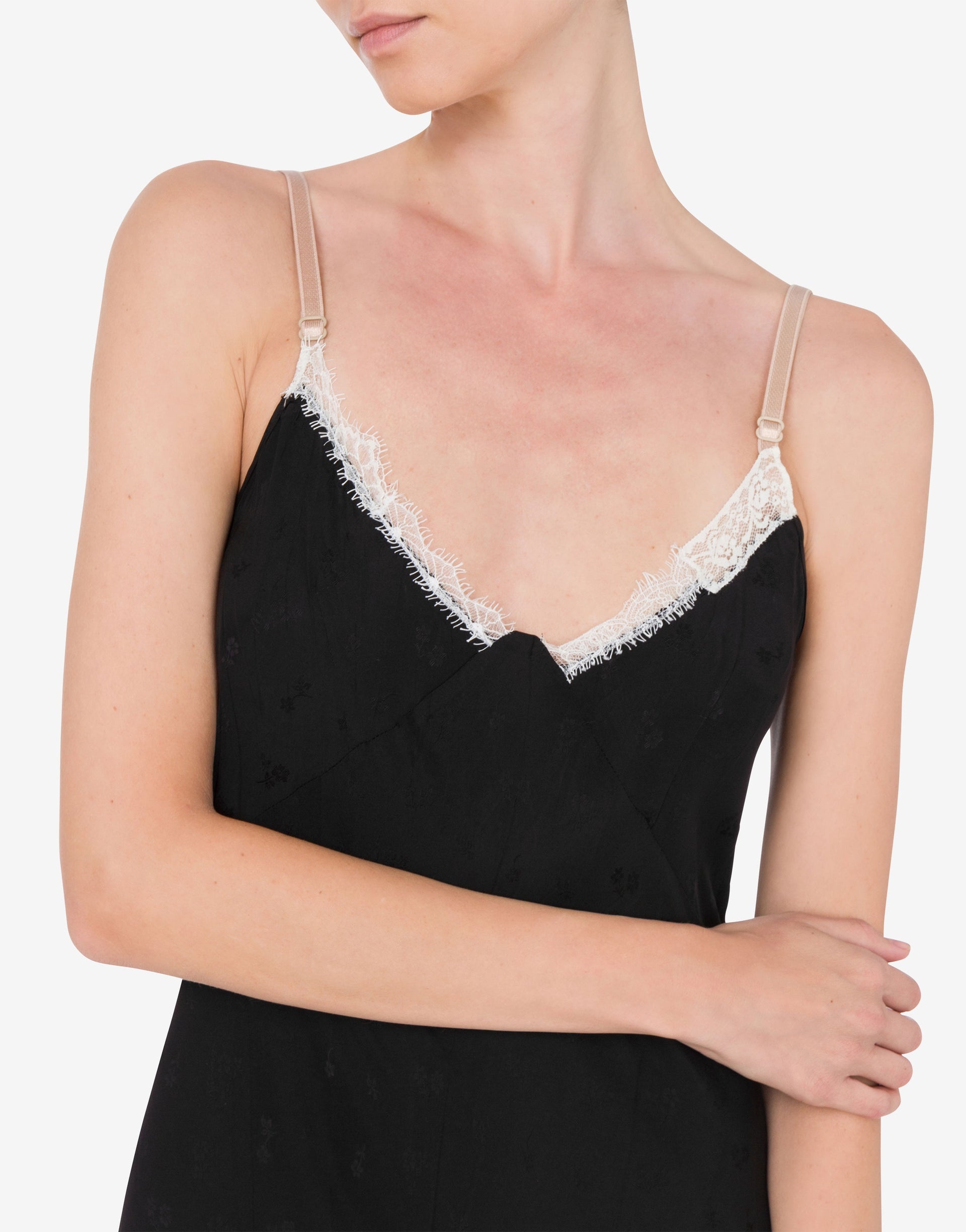 VISCOSE AND SILK DRESS FLOWER JACQUARD - 3