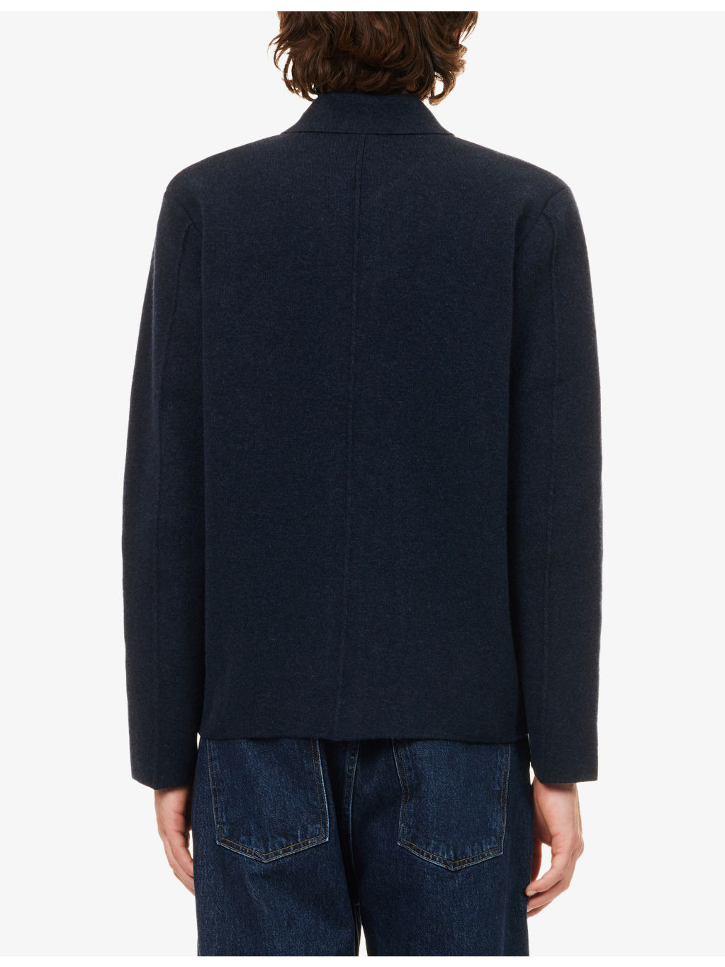Double-Faced Long-Sleeve Cotton-Wool Blend Jacket - 4