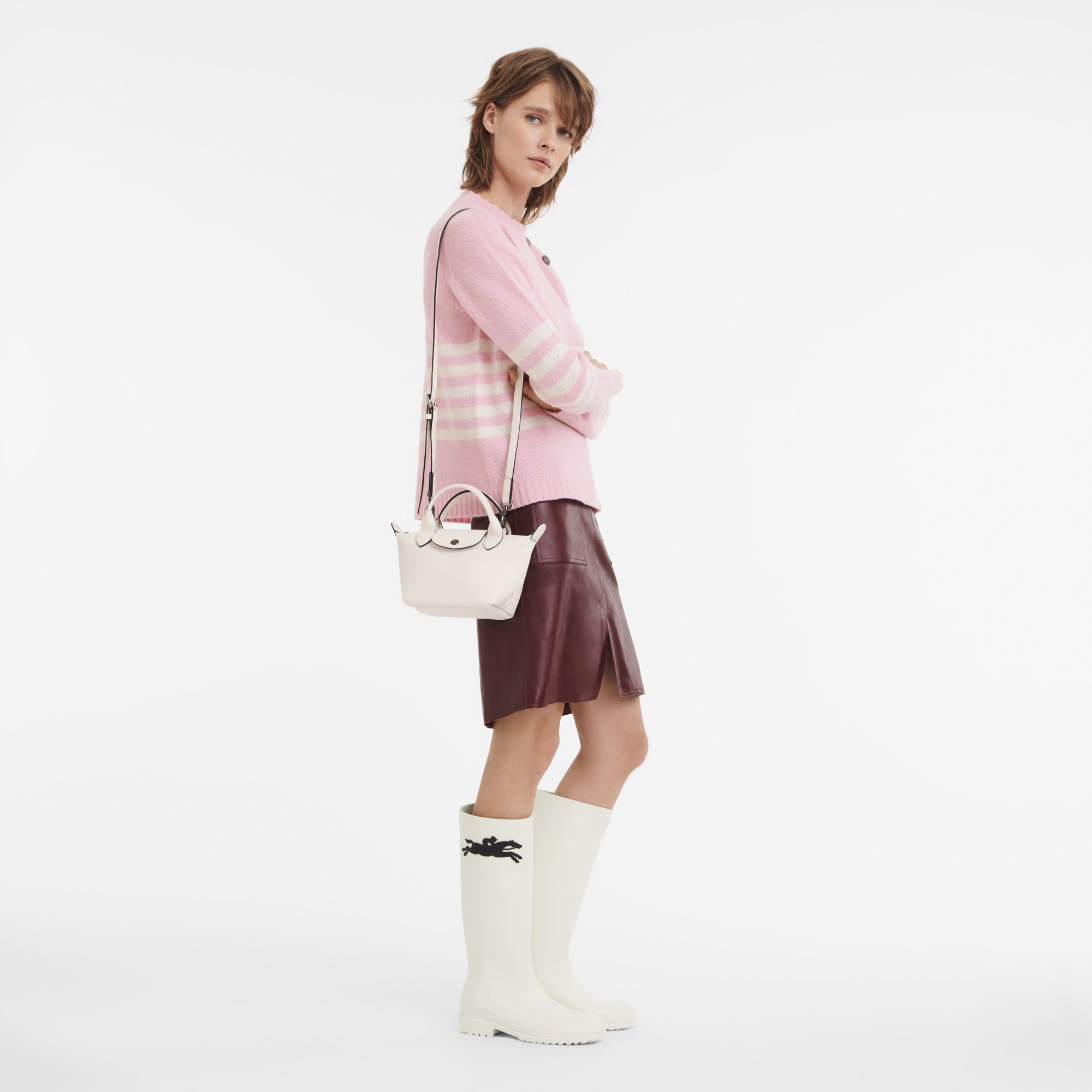 Le Pliage Xtra XS Handbag Ecru - Leather - 2