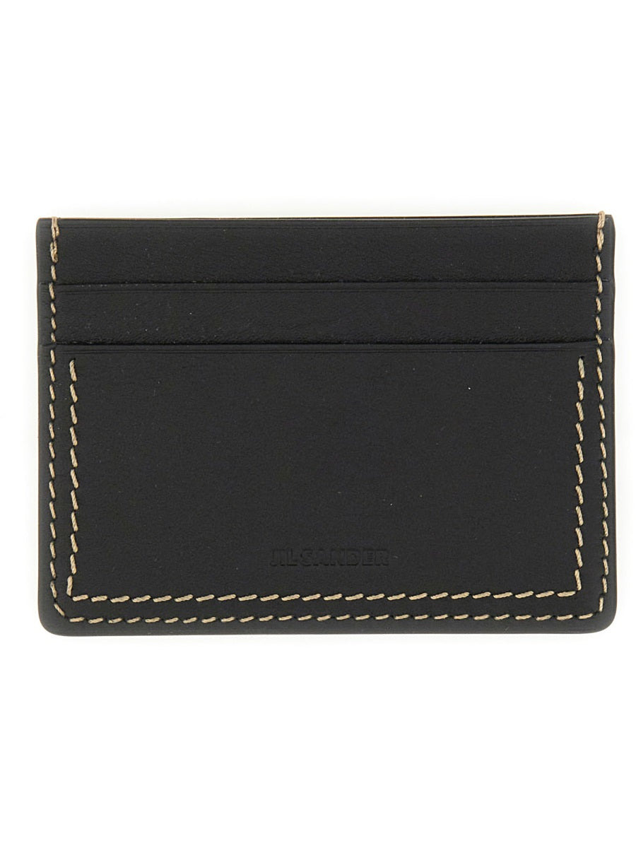 Jil Sander Men Leather Card Holder - 2