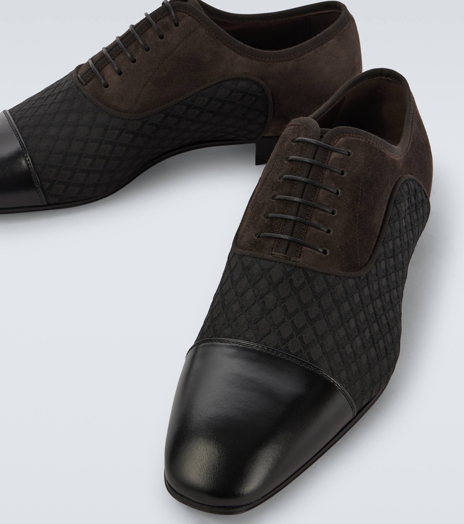 Greggo leather-trimmed Oxford shoes - 3