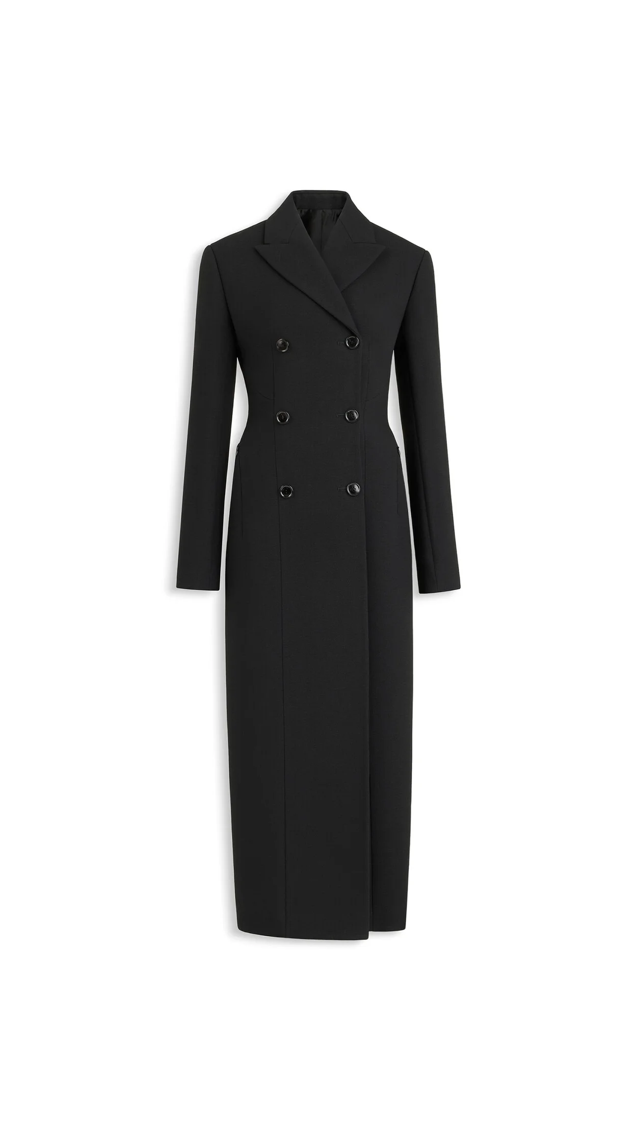 CREPE WOOL TAILORED COAT - 1