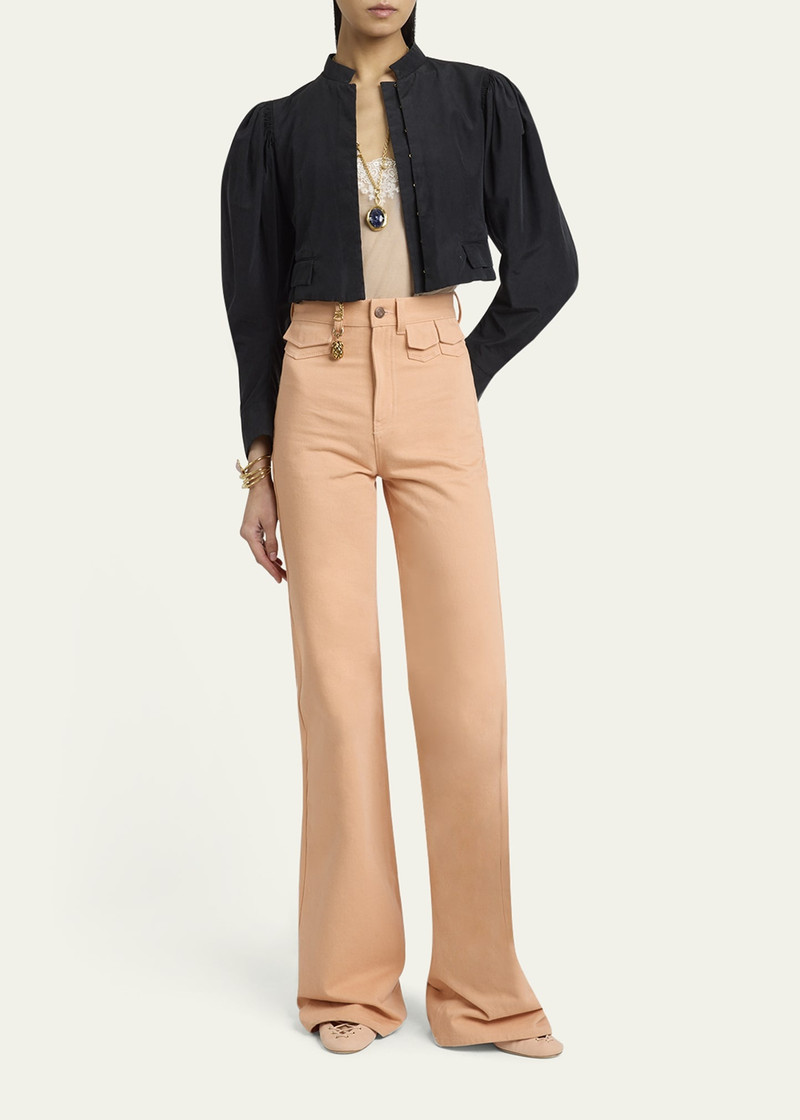 Chloé High Rise Flared Jeans, Pink outlook