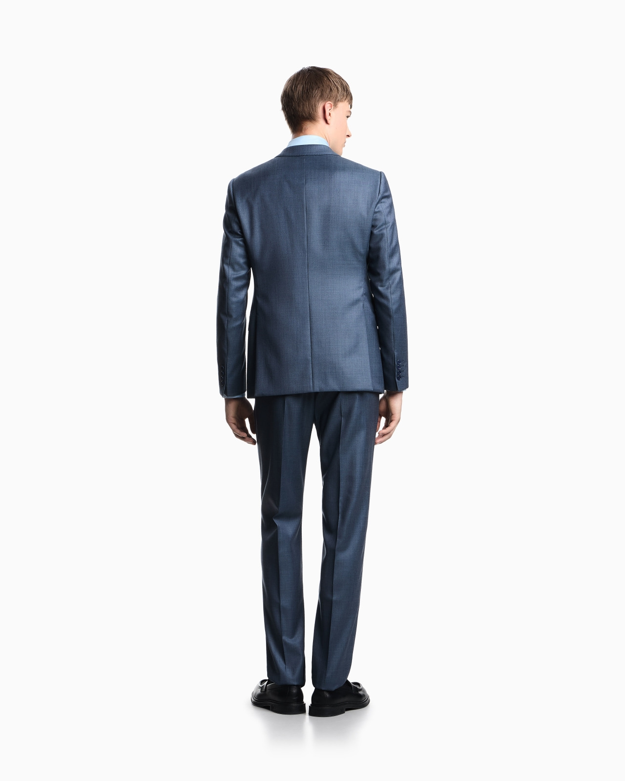 SINGLE-BREASTED SUIT IN A SILKY-FINISH GRISAILLE - 3