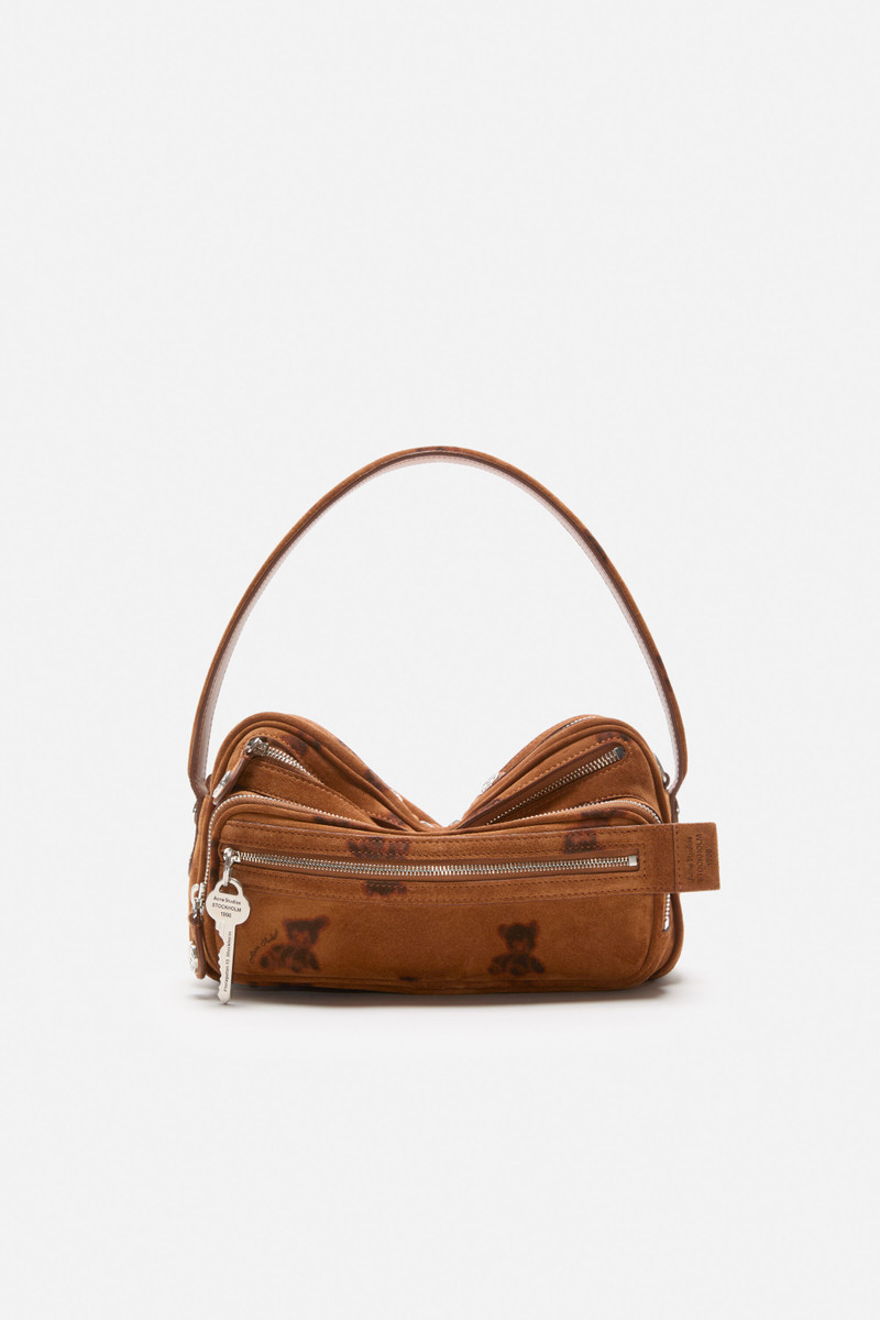 Camero Party Suede Shoulder Bag - Rust brown 1