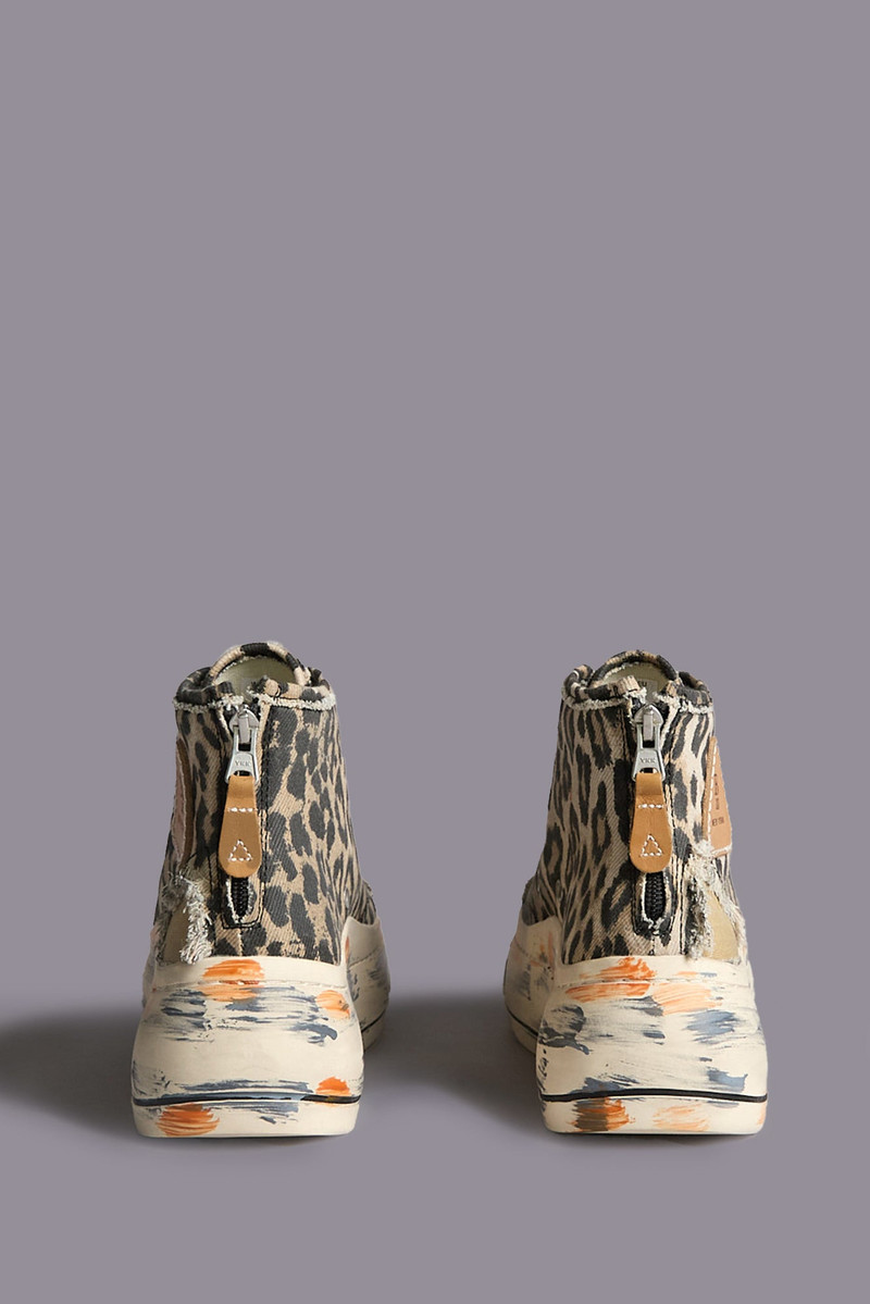 R13 KURT HIGH TOP SNEAKER - DISTRESSED LIGHT LEOPARD outlook