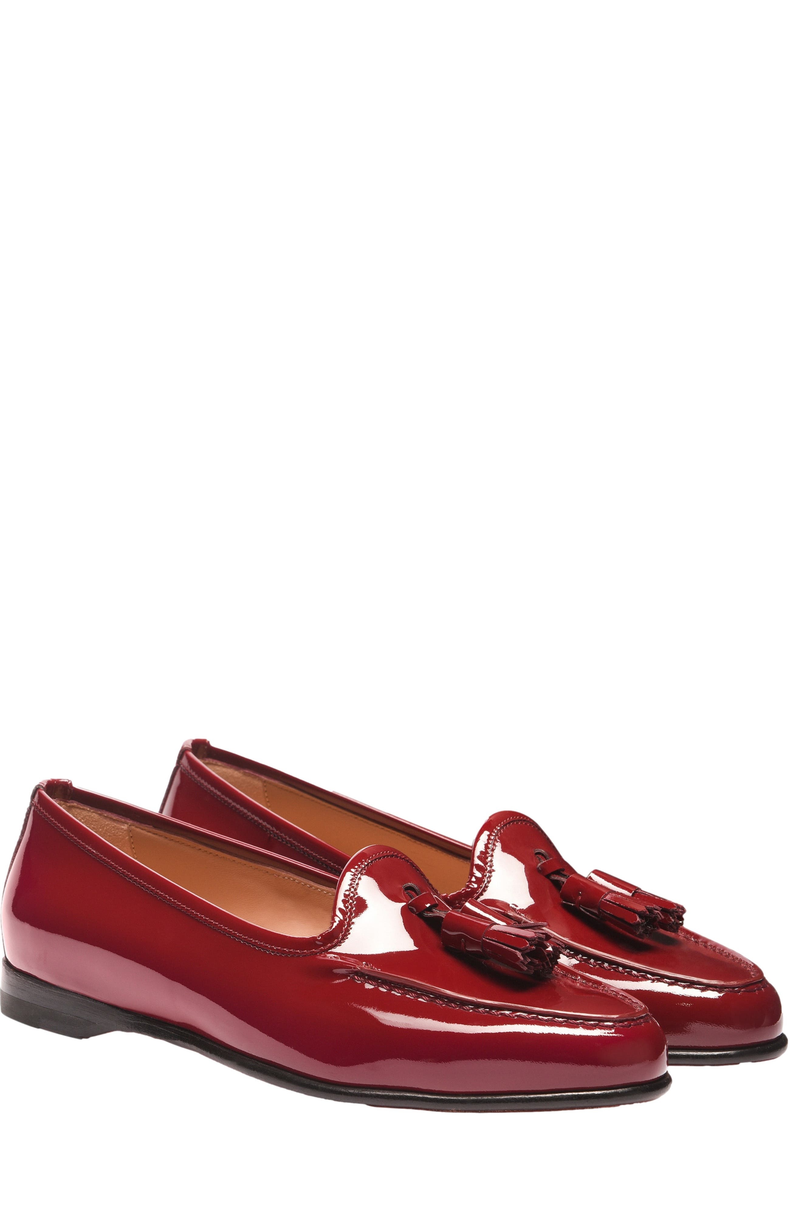 Santoni Women's Andrea Red Patent Tassel Loafer at Nordstrom - 3
