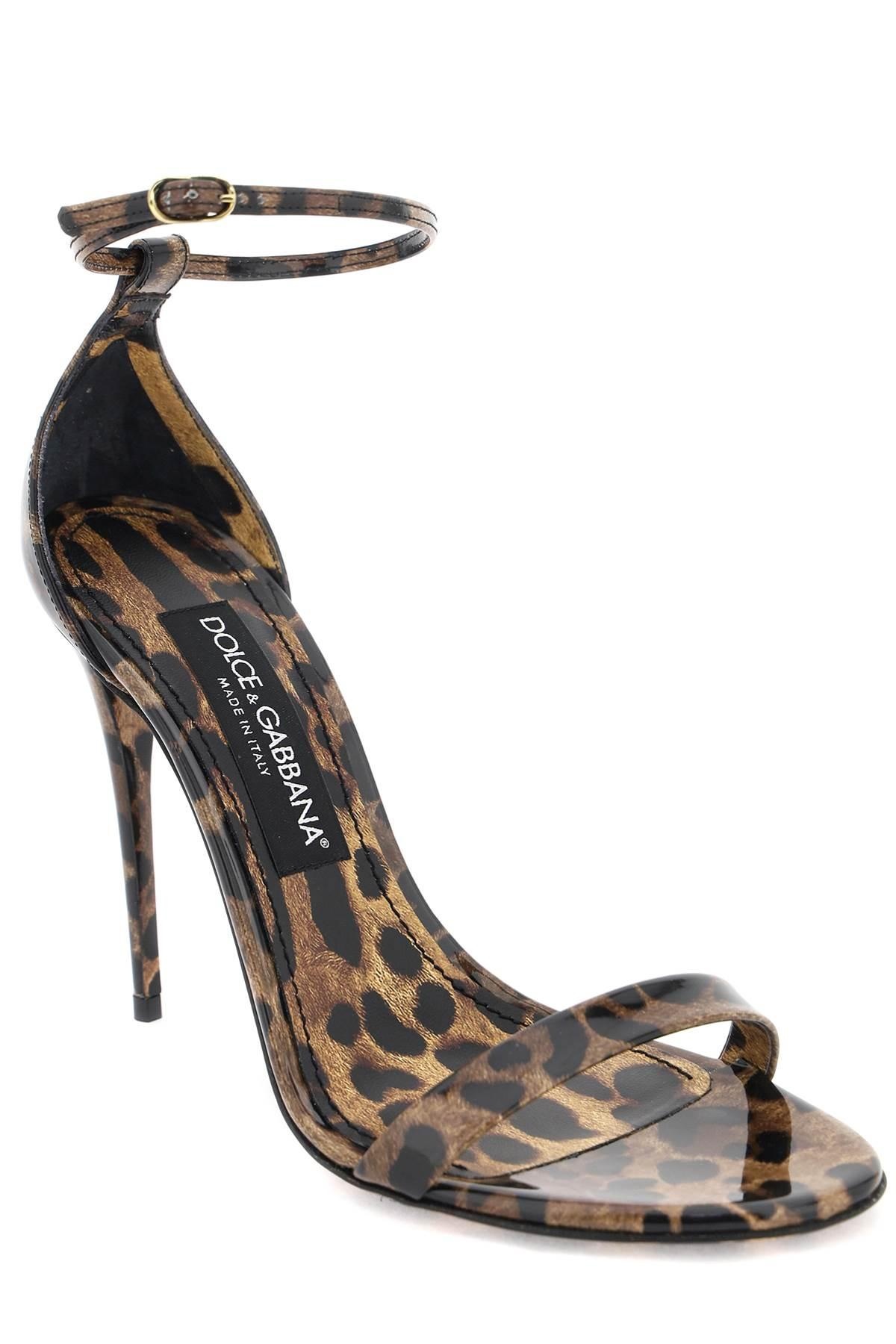Dolce & Gabbana Leopard Print Glossy Leather Sandals - 4