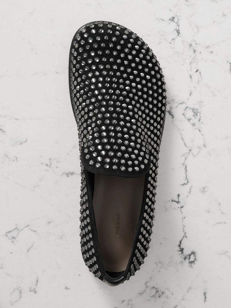 Crystal-embellished Suede Loafers 5