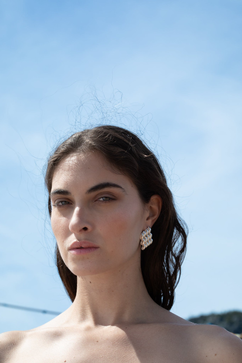 YSSO Chain Link Earrings In Silver outlook