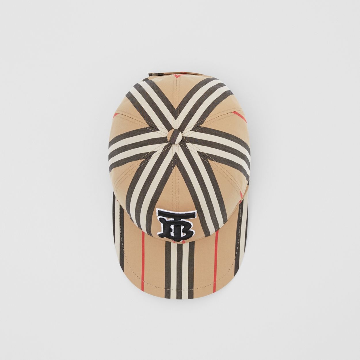 Monogram Motif Icon Stripe Cotton Baseball Cap - 6