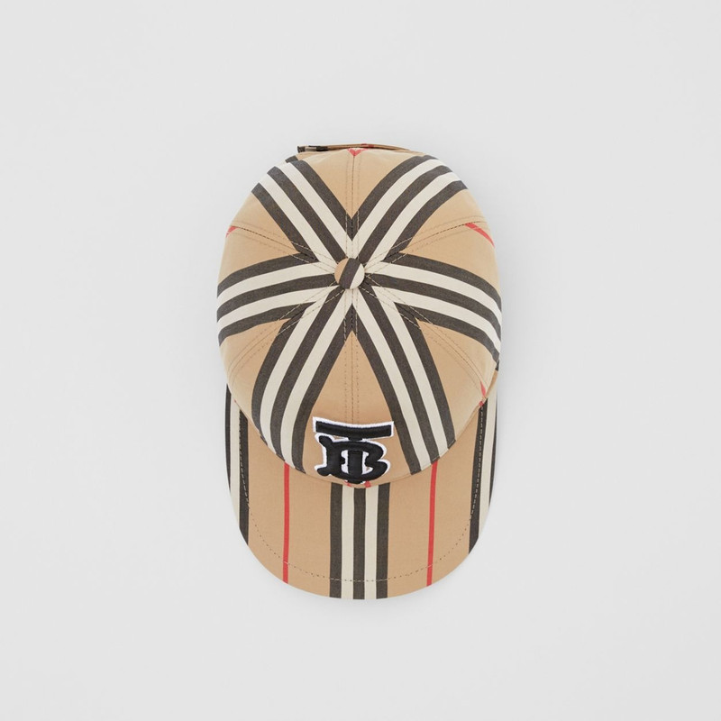 Monogram Motif Icon Stripe Cotton Baseball Cap 6