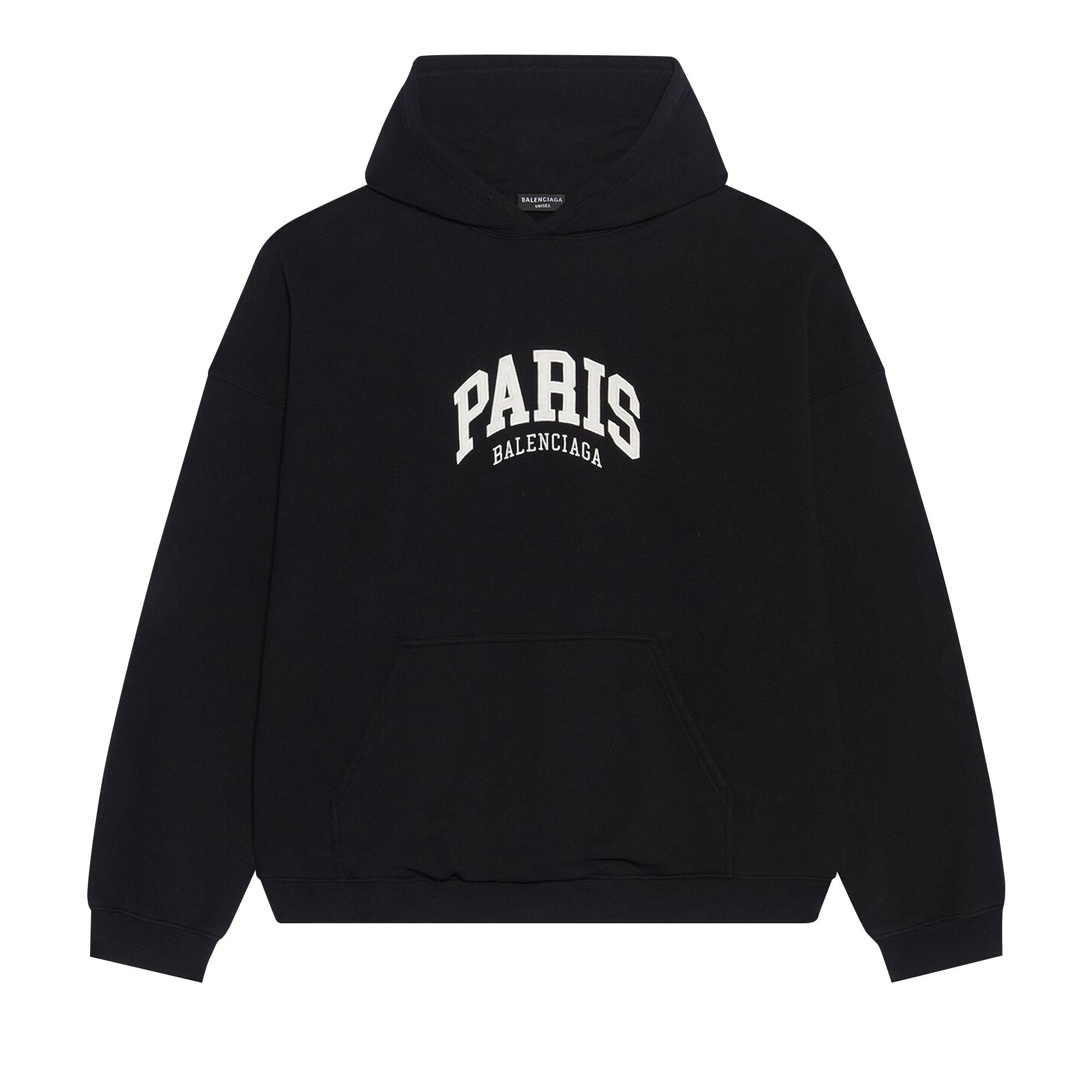 Balenciaga Cities Paris Hoodie Wide Fit 'Black' - 1