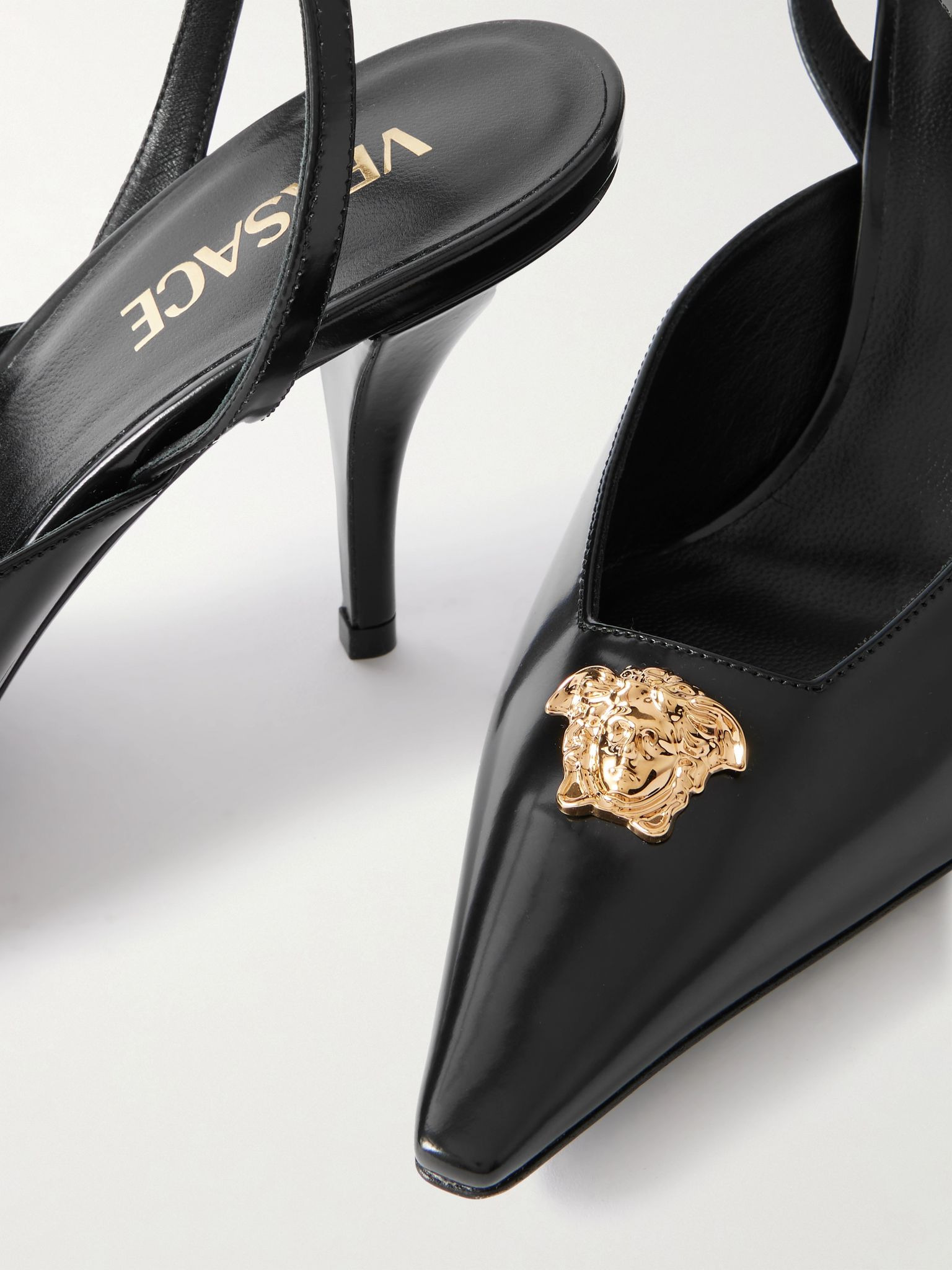 Embellished patent-leather pumps Black - 4