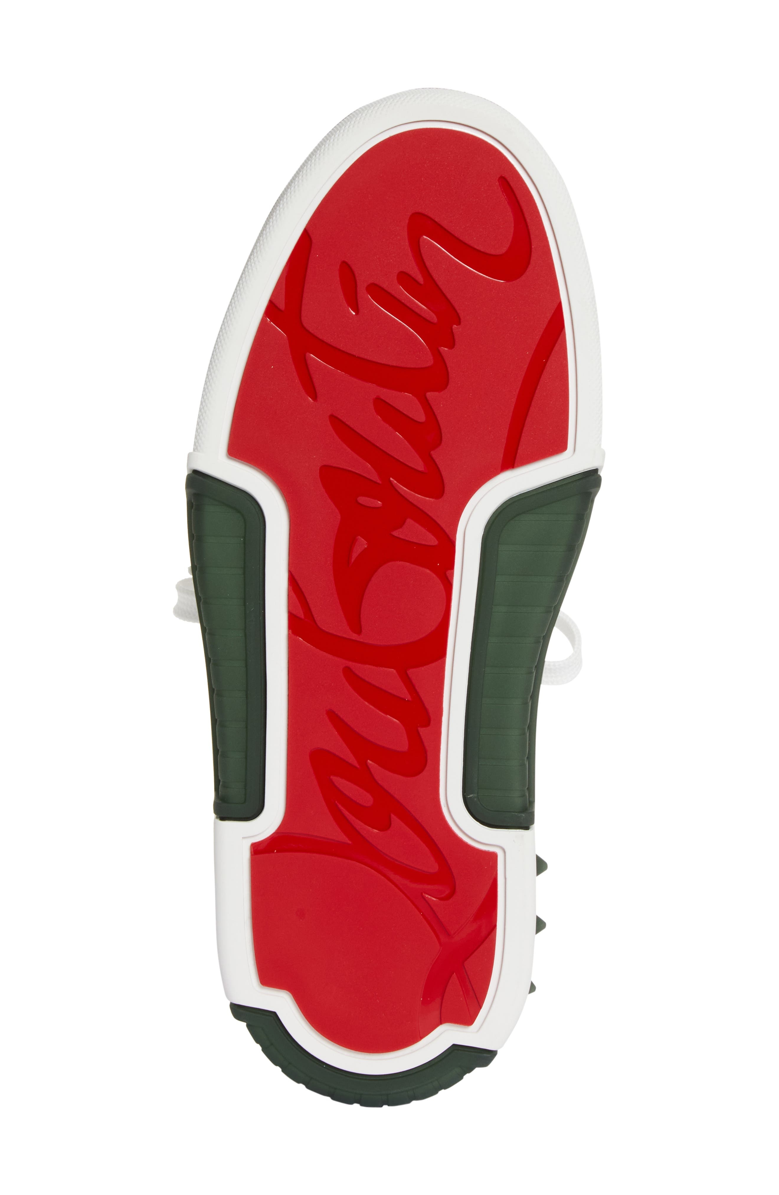 Christian Louboutin Astroloubi Flat Low Top Sneaker in White/Tennessee at Nordstrom - 6