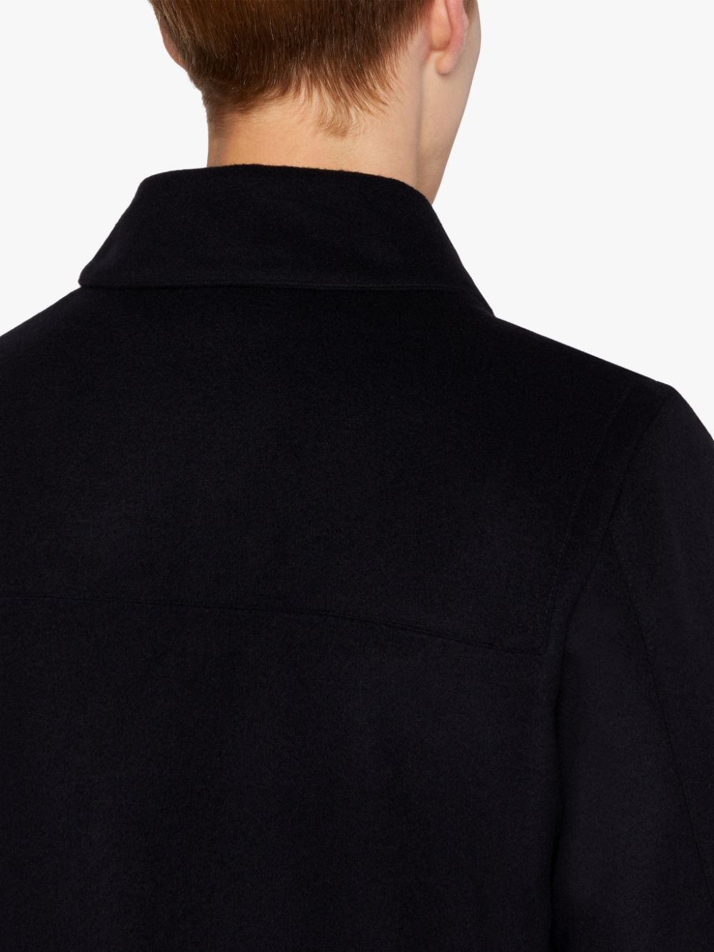 RAVENNA NAVY WOOL & CASHMERE DUFFLE COAT | GMF-305 - 5
