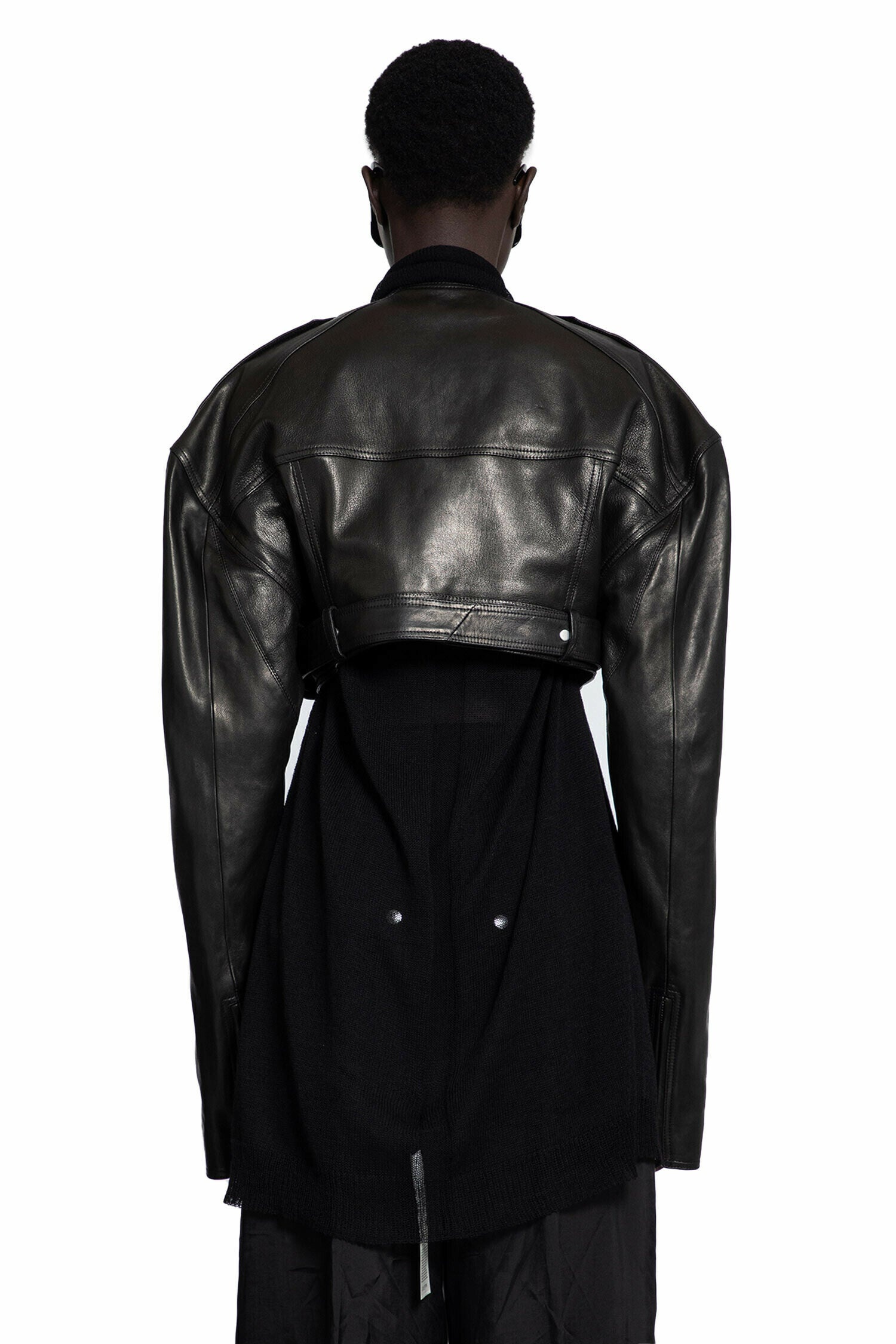 【関税&送料込】Rick Owens Look 23 Micro Biker Jacket Rick Owens Micro Biker Cropped Jacket - Orange - 30% Off