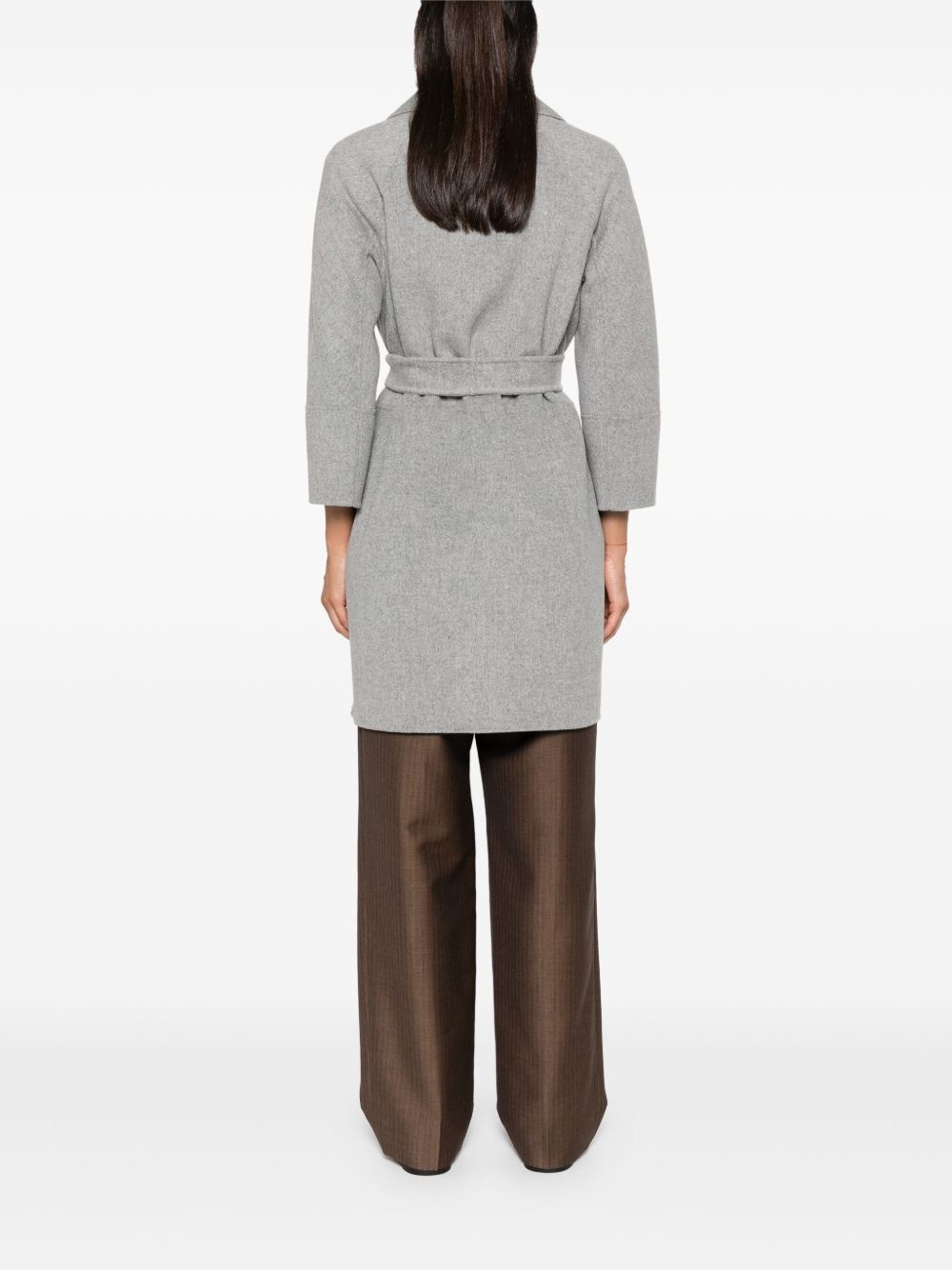 belted wool coat - 4