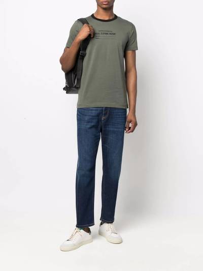 Diesel contrast-trim logo-print T-shirt outlook