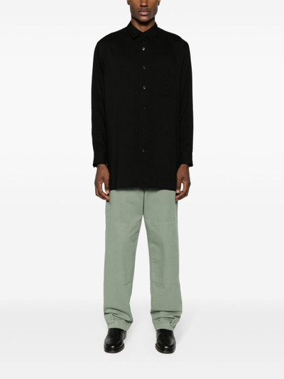 Yohji Yamamoto drop-shoulder classic-collar shirt outlook