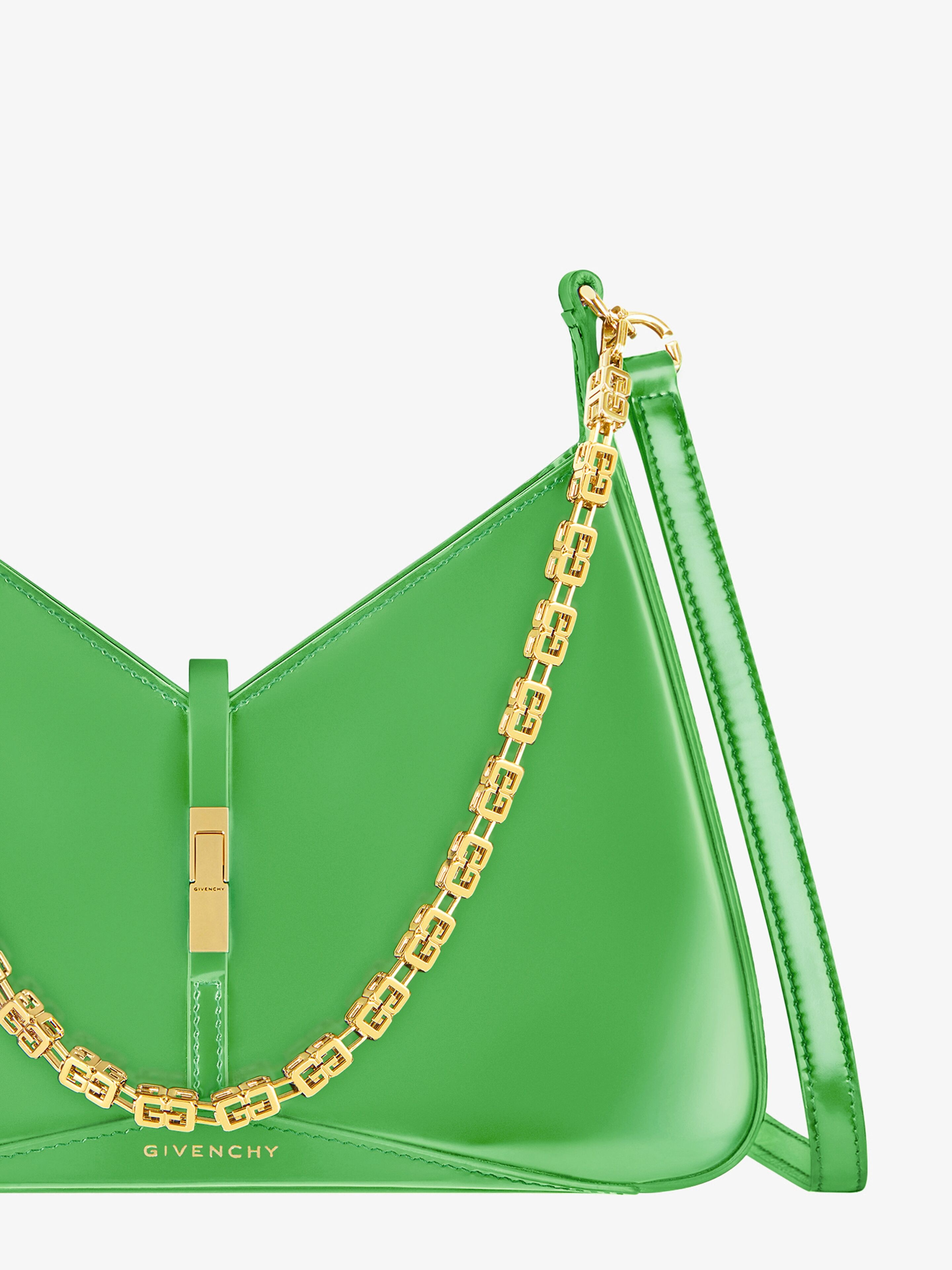 SMALL CUT OUT BAG IN SHINY LEATHER WITH CHAIN - 8