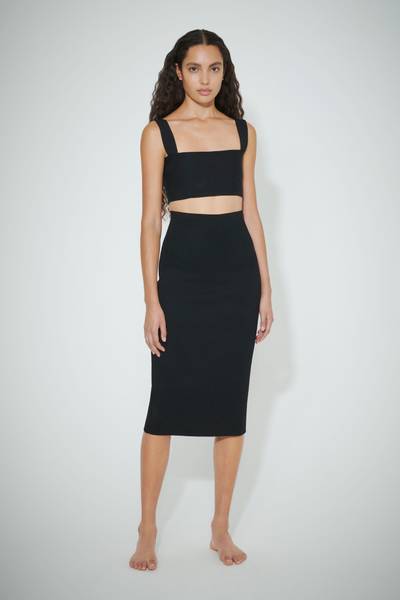 Victoria Beckham VB Body Midi Skirt in Black outlook